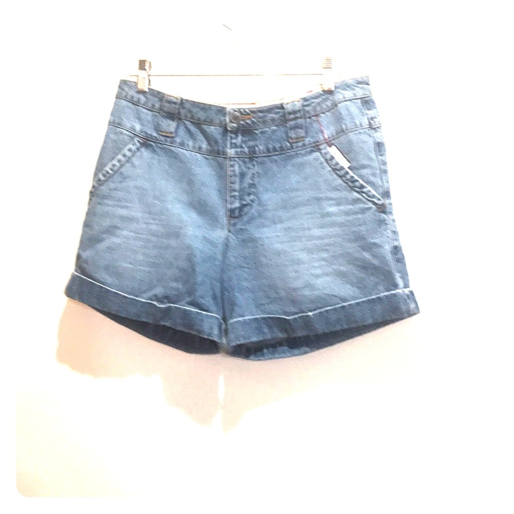 - North crest cuffed blue jean shorts s10